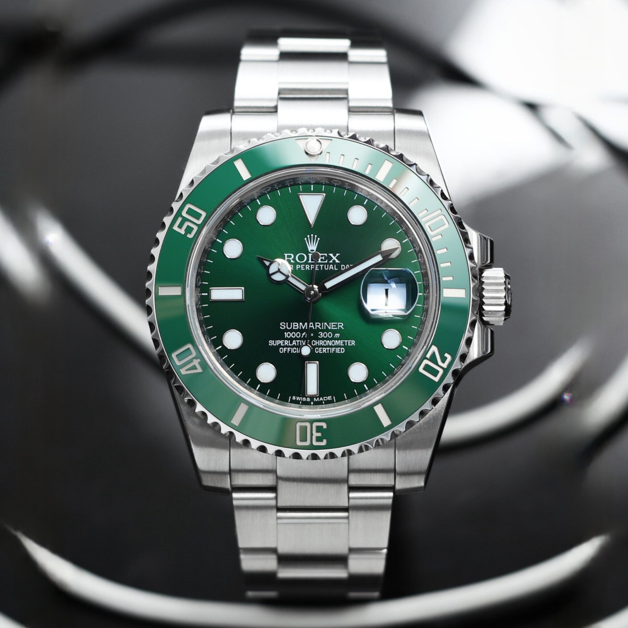ROLEX SUBMARINER SILVER GREEN (CELL MODEL)