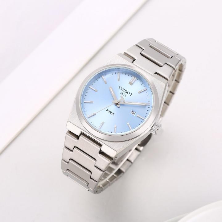 TISSOT PRX POWERMATIC WATCH (SILVER BLUE)