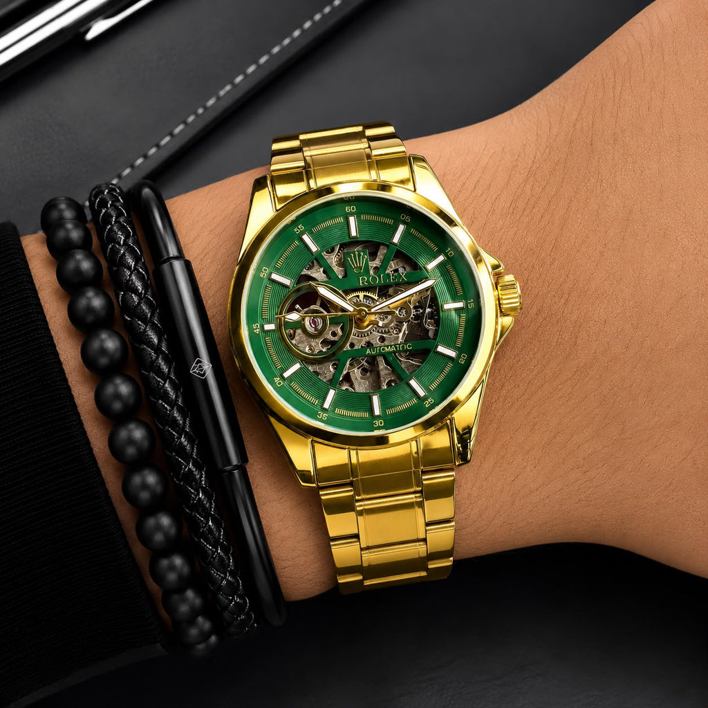 ROLEX CLASSIC GOLD GREEN (AUTOMATIC)