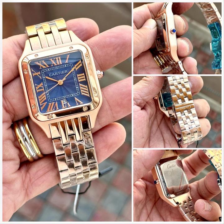 CARTIER SANTOS BLUE ROSEGOLD (JAPAN OG MACHINE)