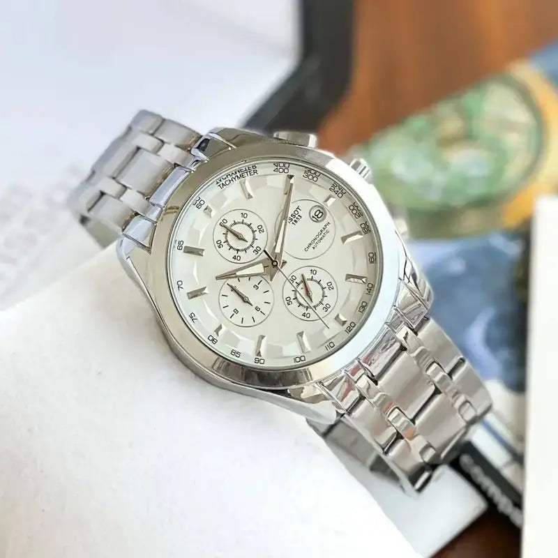 TISSOT 1853 CHRONOGRAPH WATCH (DUAL TONE WHITE)