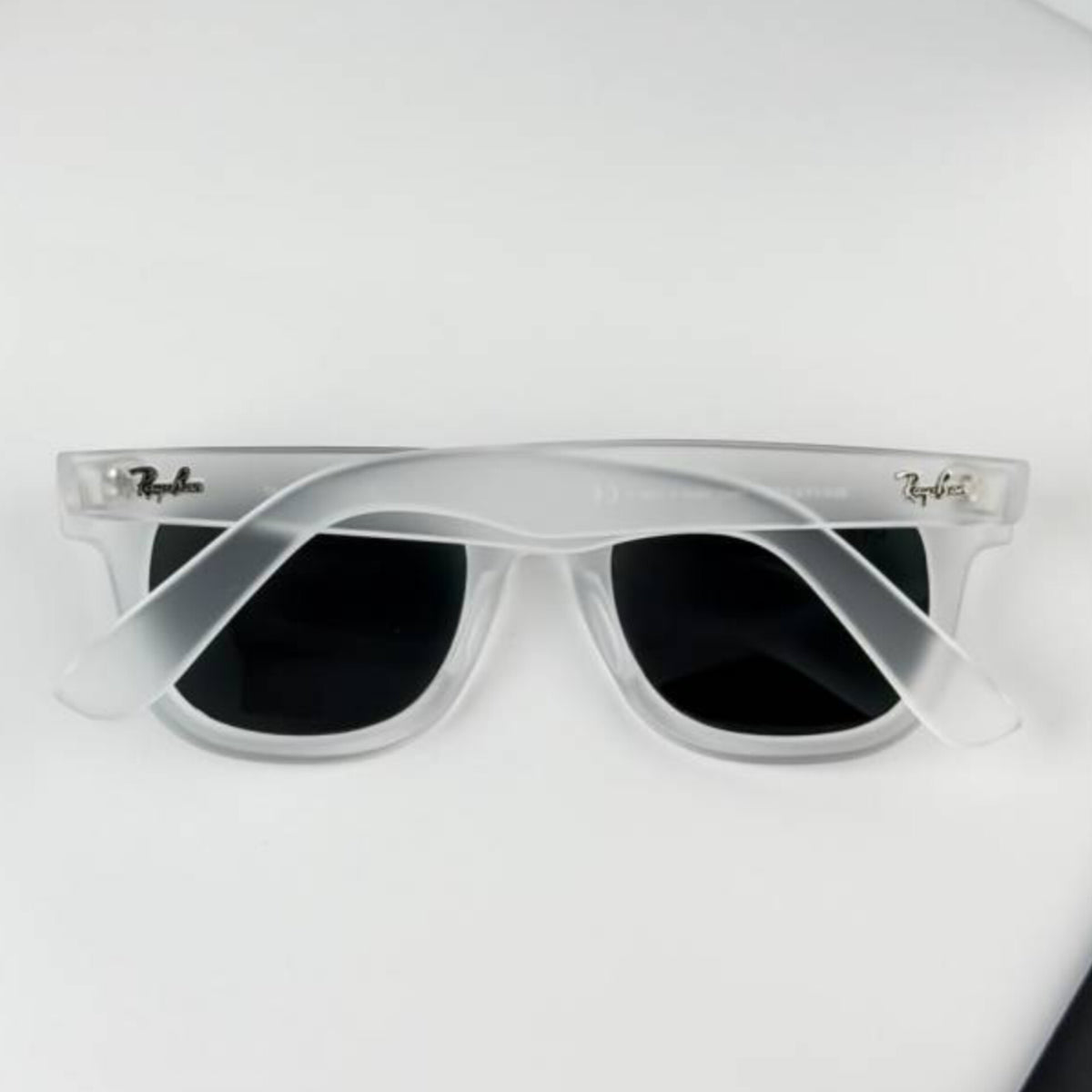 RAYBAN ICE BLACK SUNGLASSES WITH ORIGINAL BOX AND KIT