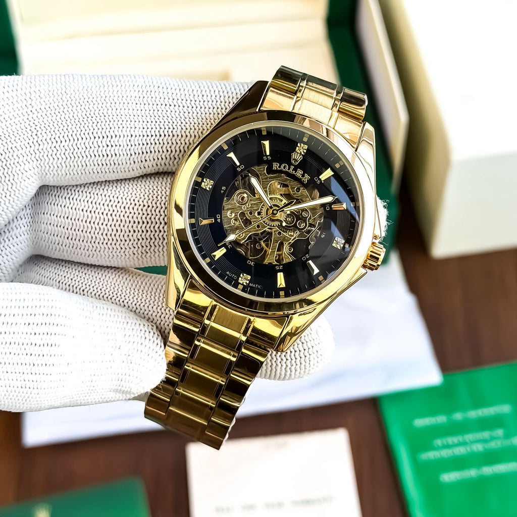 ROLEX CLASSIC GOLD BLACK (AUTOMATIC)