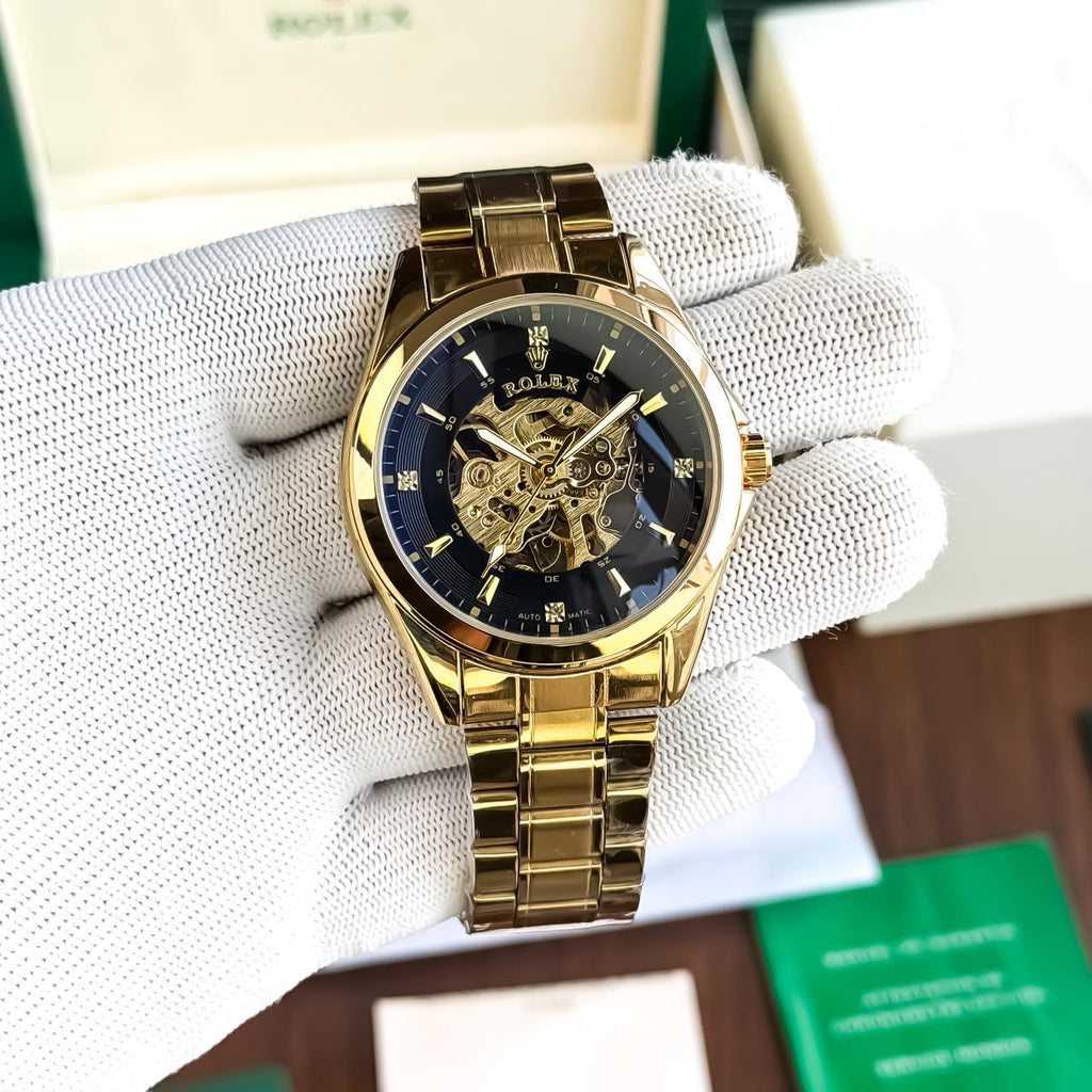 ROLEX CLASSIC GOLD BLACK (AUTOMATIC)