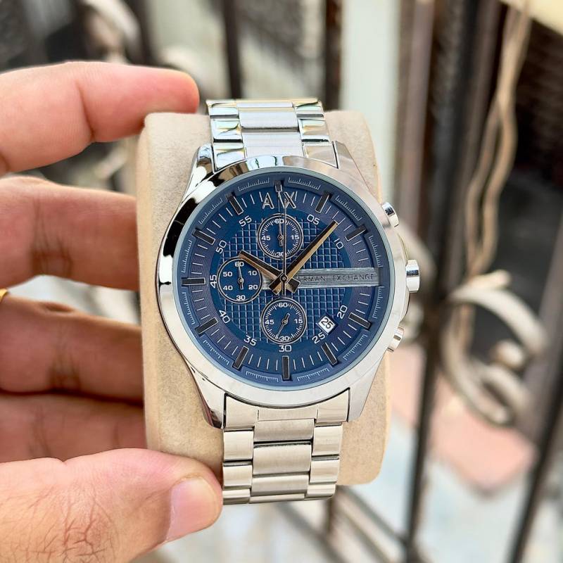 ARMANI EXCHANGE HAMPTON CHRONOGRAPH SILVER BLUE