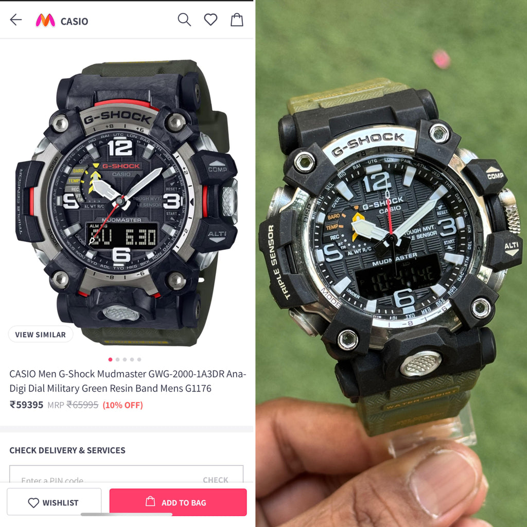 G SHOCK MUDMASTER GWG - 2000 ANALOG-DIGITAL WATCH WITH ORIGINAL BOX