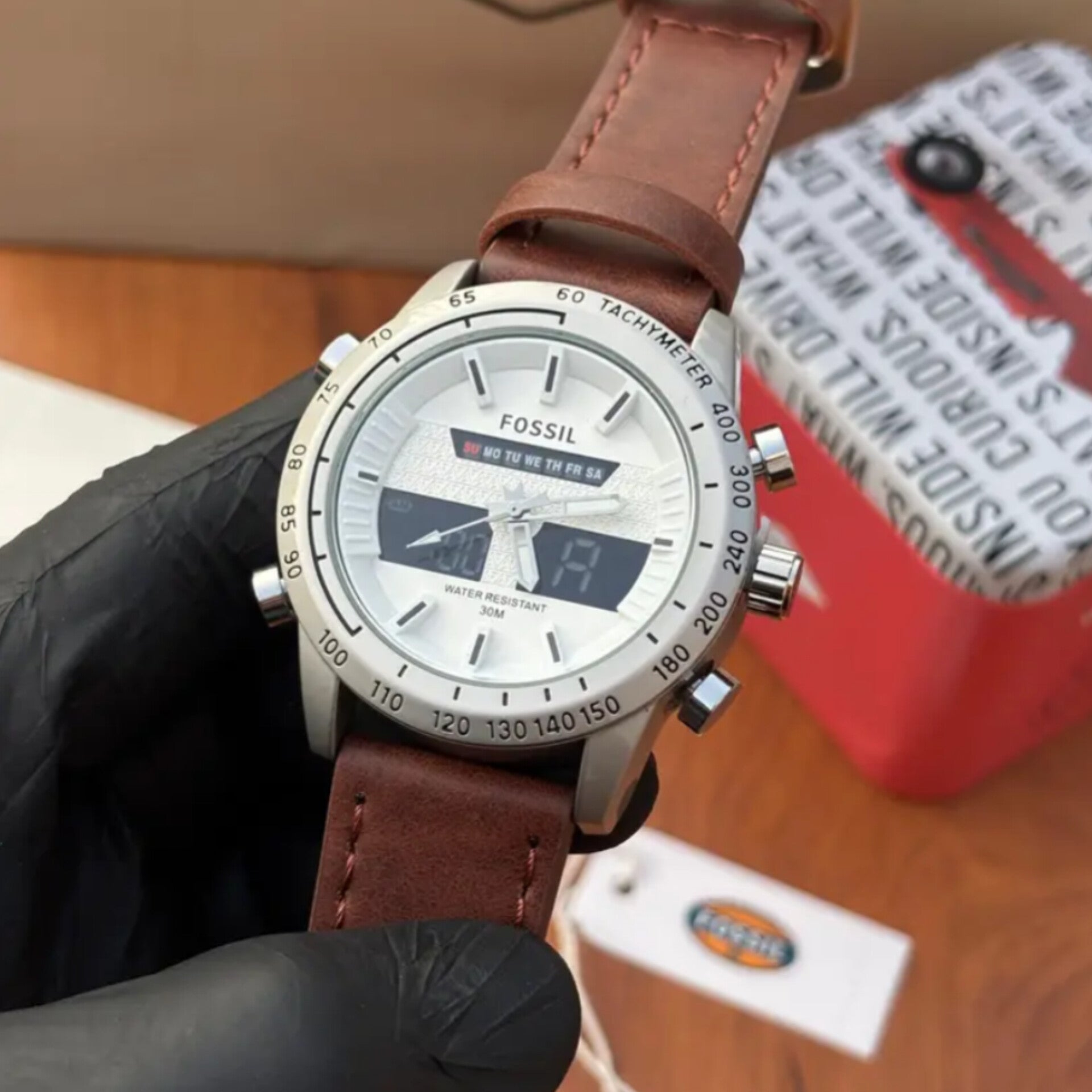 FOSSIL ANALOGUE DIGITAL WATCH