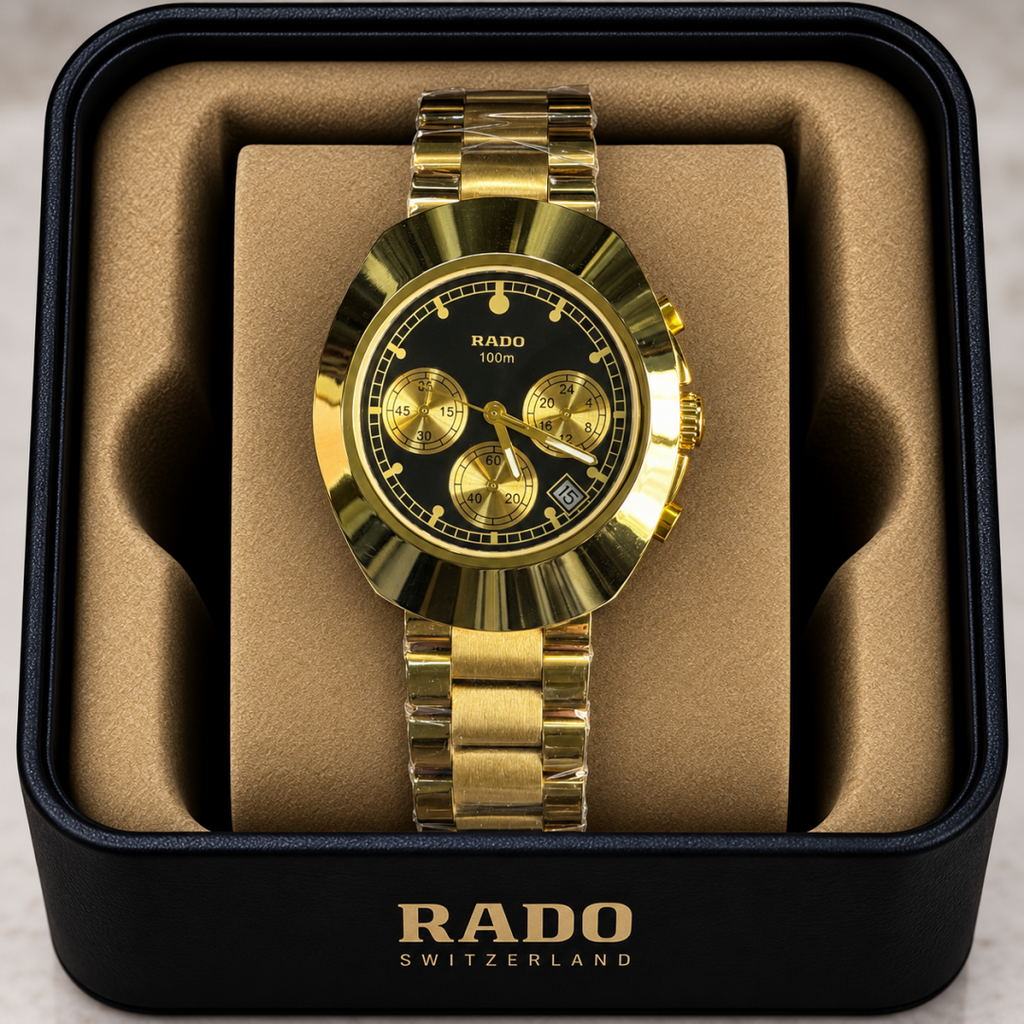 RADO DIASTAR CHRONOGRAPH GOLD BLACK (CELL MODEL)