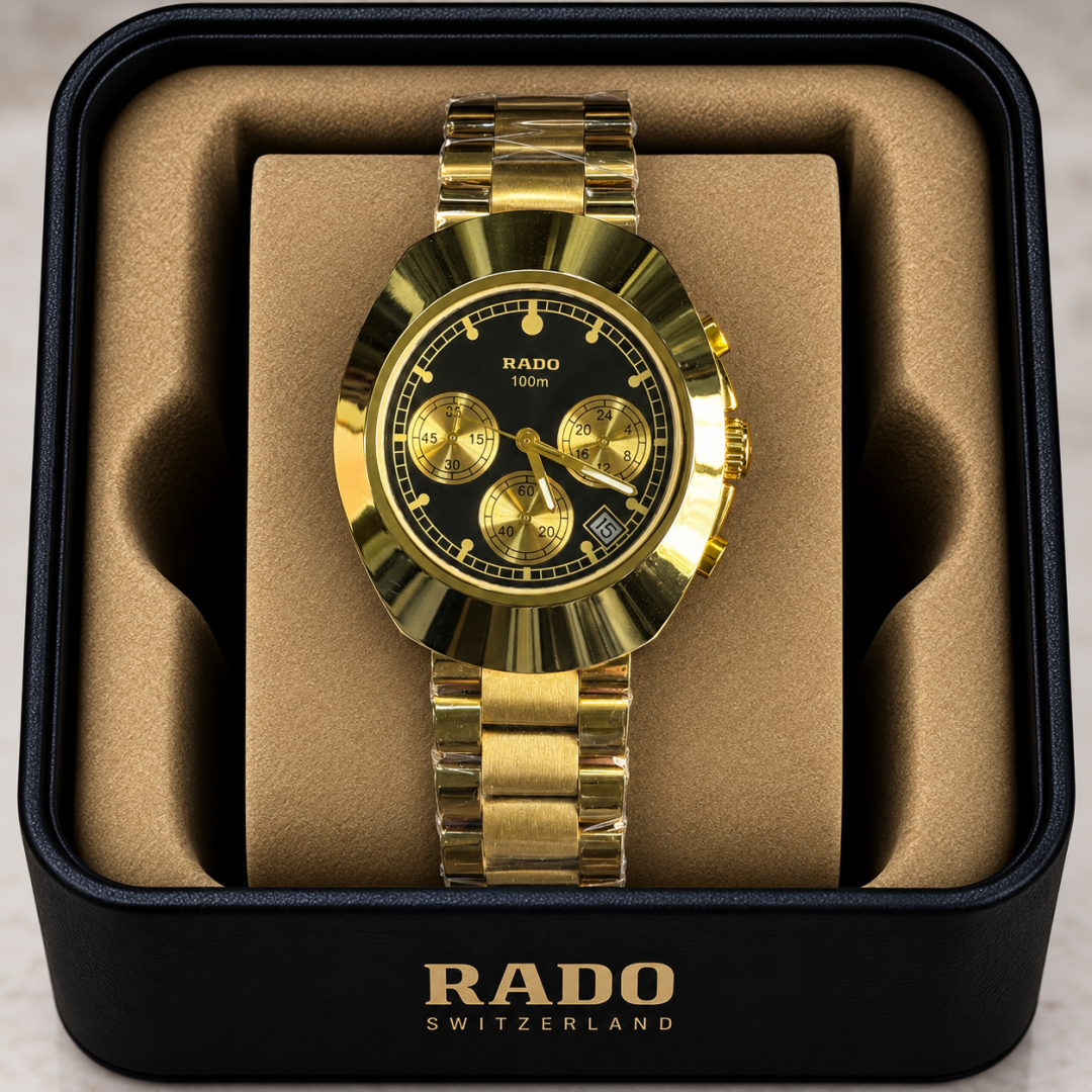 RADO DIASTAR CHRONOGRAPH GOLD BLACK (CELL MODEL)
