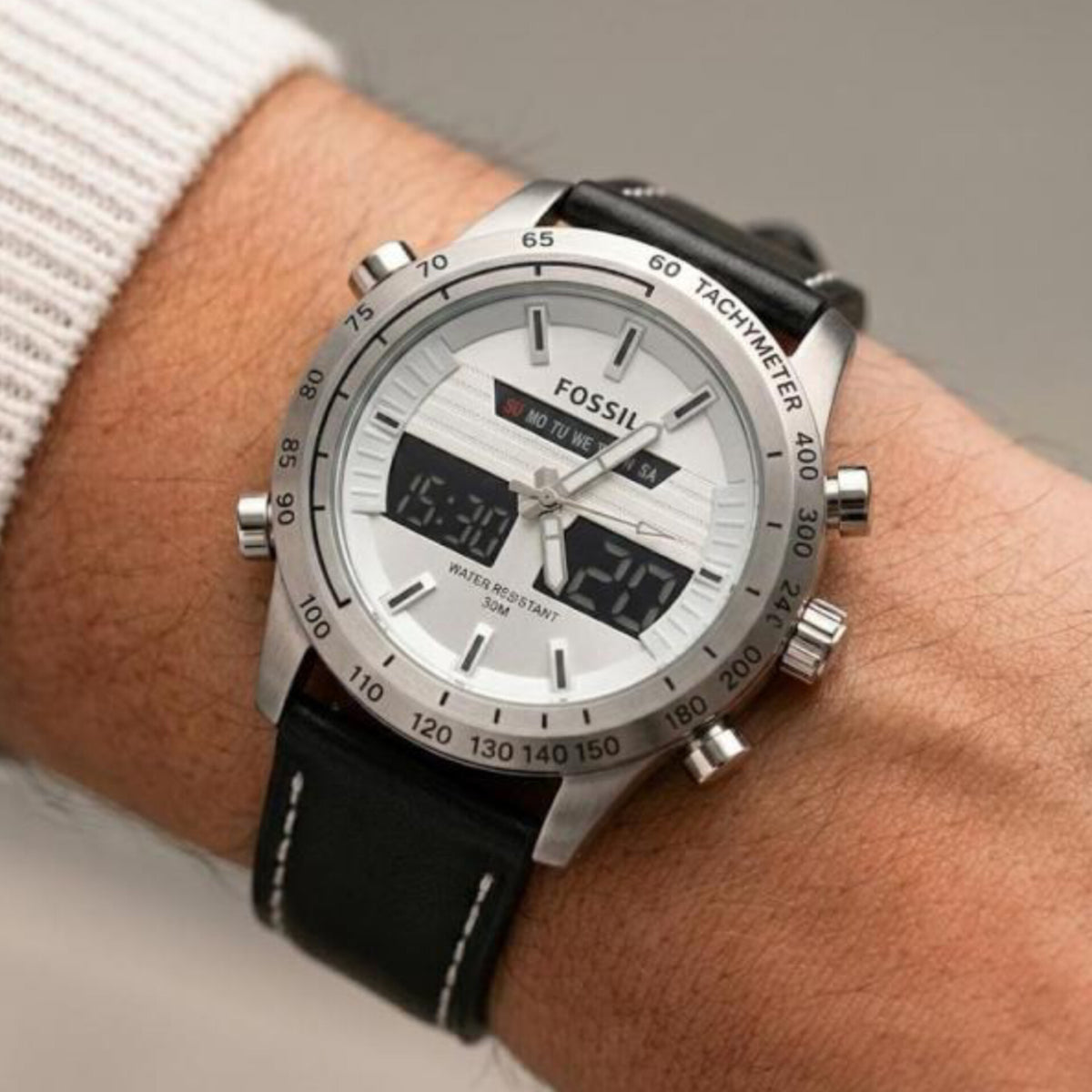 FOSSIL ANALOGUE DIGITAL WATCH