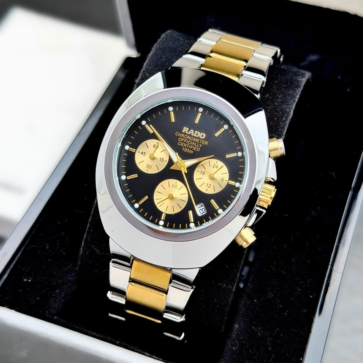 RADO DIASTAR CHRONOGRAPH DUAL TONE BLACK (CELL MODEL)
