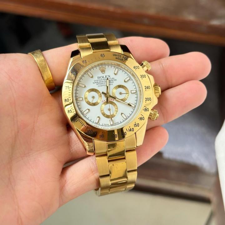 ROLEX DAYTONA GOLD WHITE (AUTOMATIC)