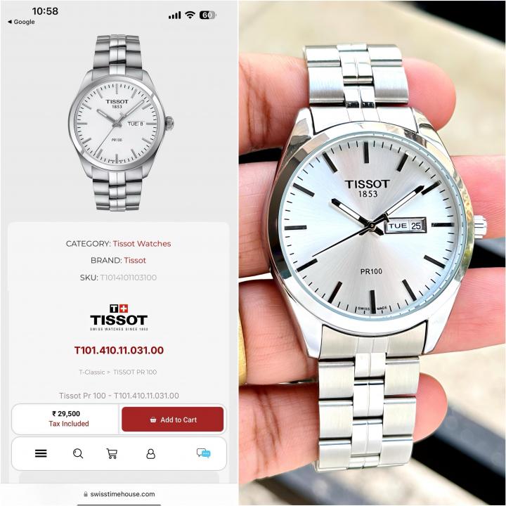 TISSOT 1853 PC100 DAY DATE WATCH