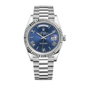 ROLEX DAY DATE SILVER BLUE ROMAN (CELL MODEL)