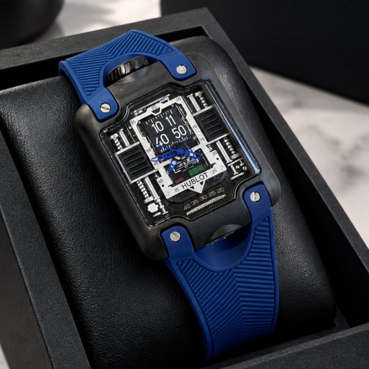 HUBLOT MP-10 TOURBILLION (BLUE BLACK)