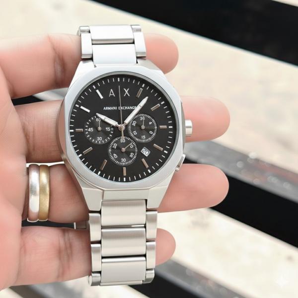 ARMANI EXCHANGE CHRONOGRAPH SILVER BLACK