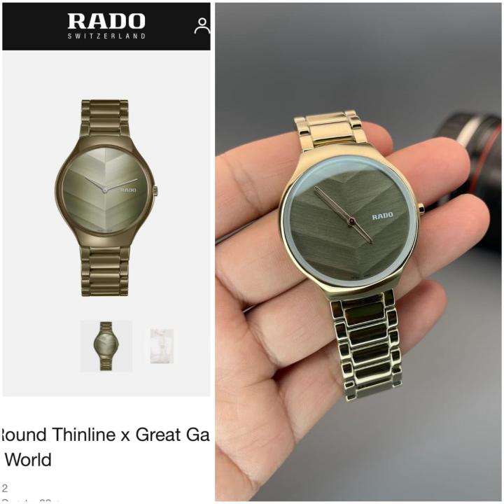 RADO TRUE THINLINE GREEN CERAMIC WATCH