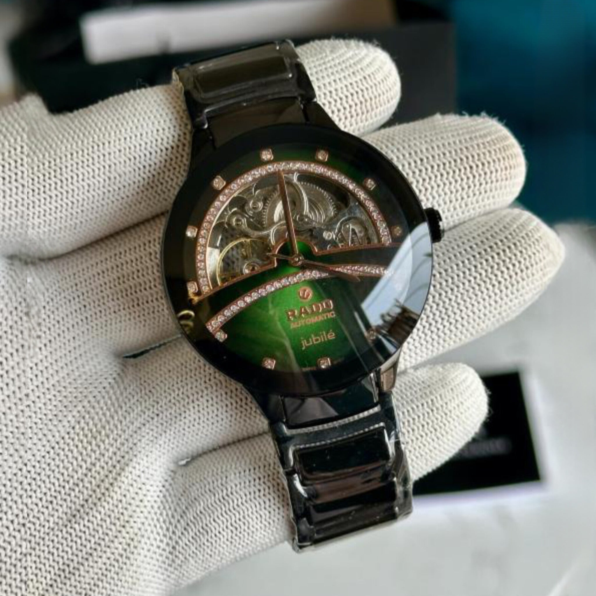 RADO CENTRIX OPEN HEART BLACK GREEN (AUTOMATIC)