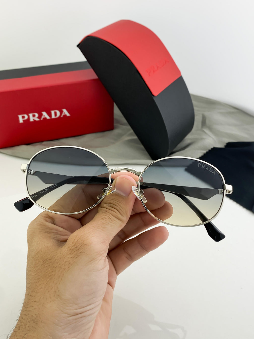PRADA SUNGLASSES WITH ORIGINAL BOX AND KIT