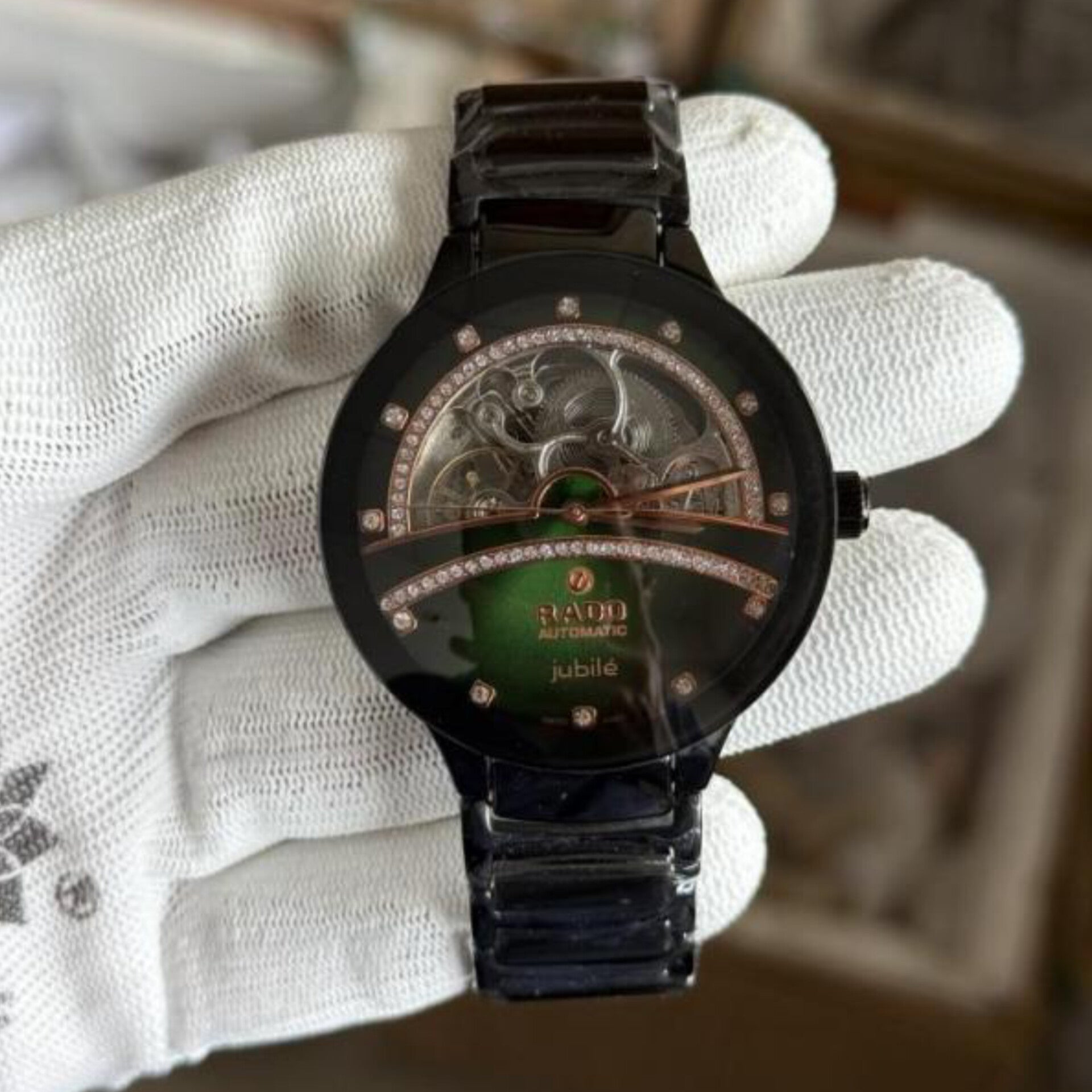 RADO CENTRIX OPEN HEART BLACK GREEN (AUTOMATIC)