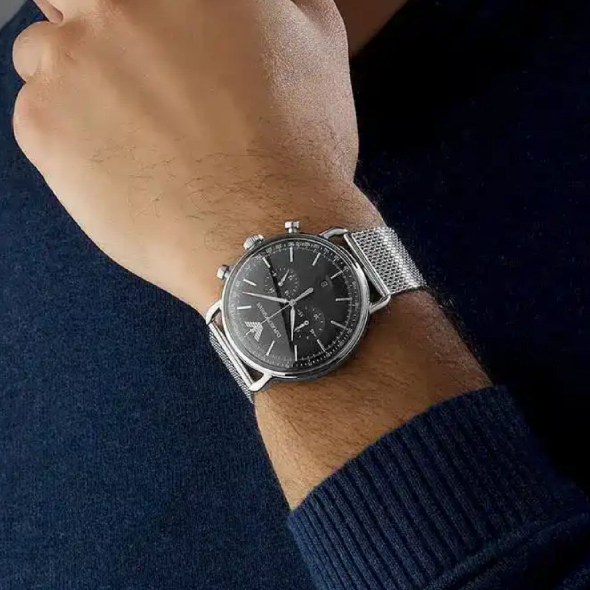 EMPORIO ARMANI AVIATOR CHRONOGRAPH WATCH