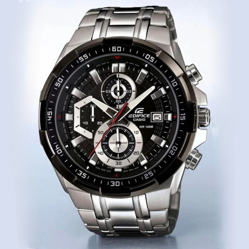 EDIFICE CASIO CHRONOGRAPH WATCH (SILVER BLACK)
