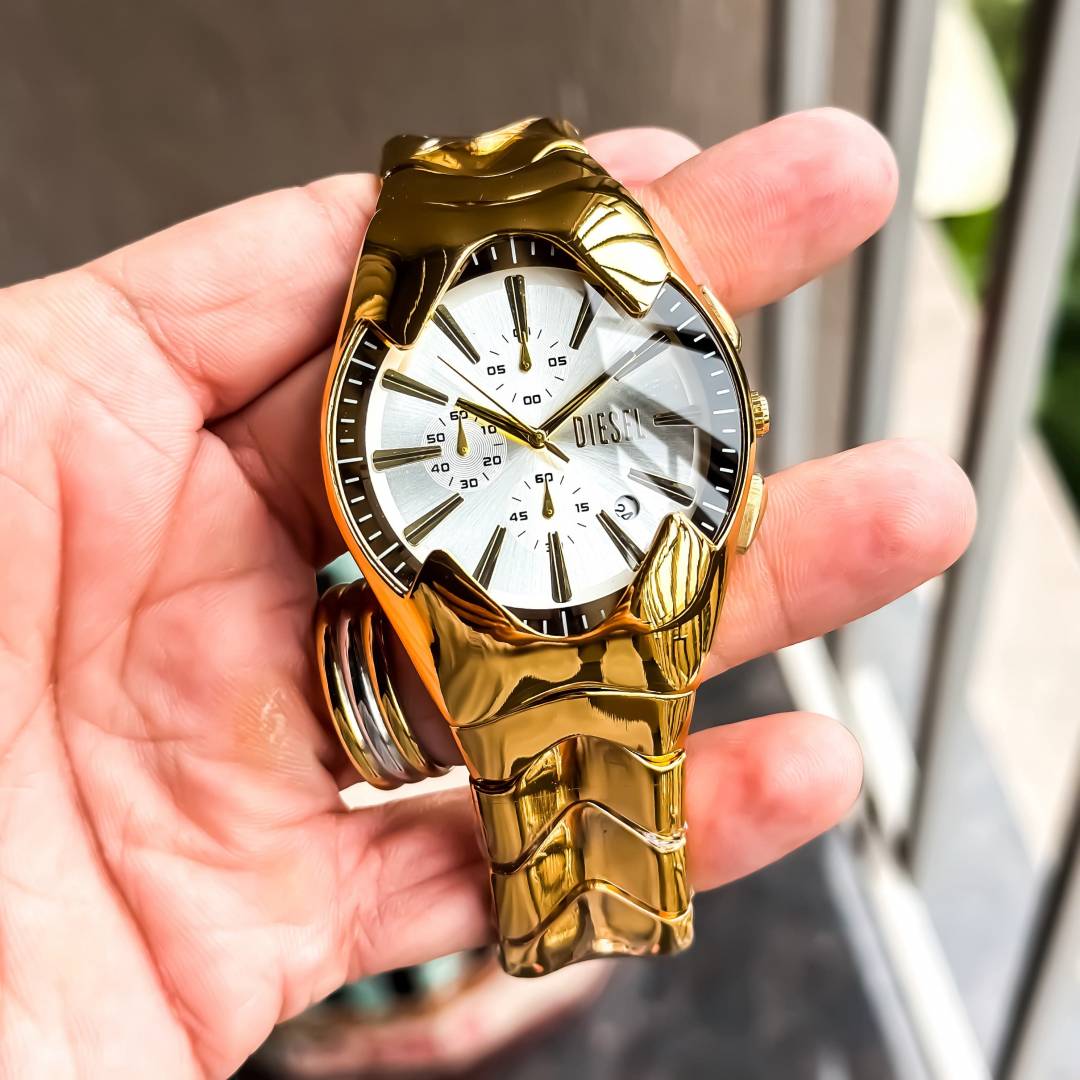 DIESEL MERCURIAL CHRONOGRAPH ( GOLD WHITE)