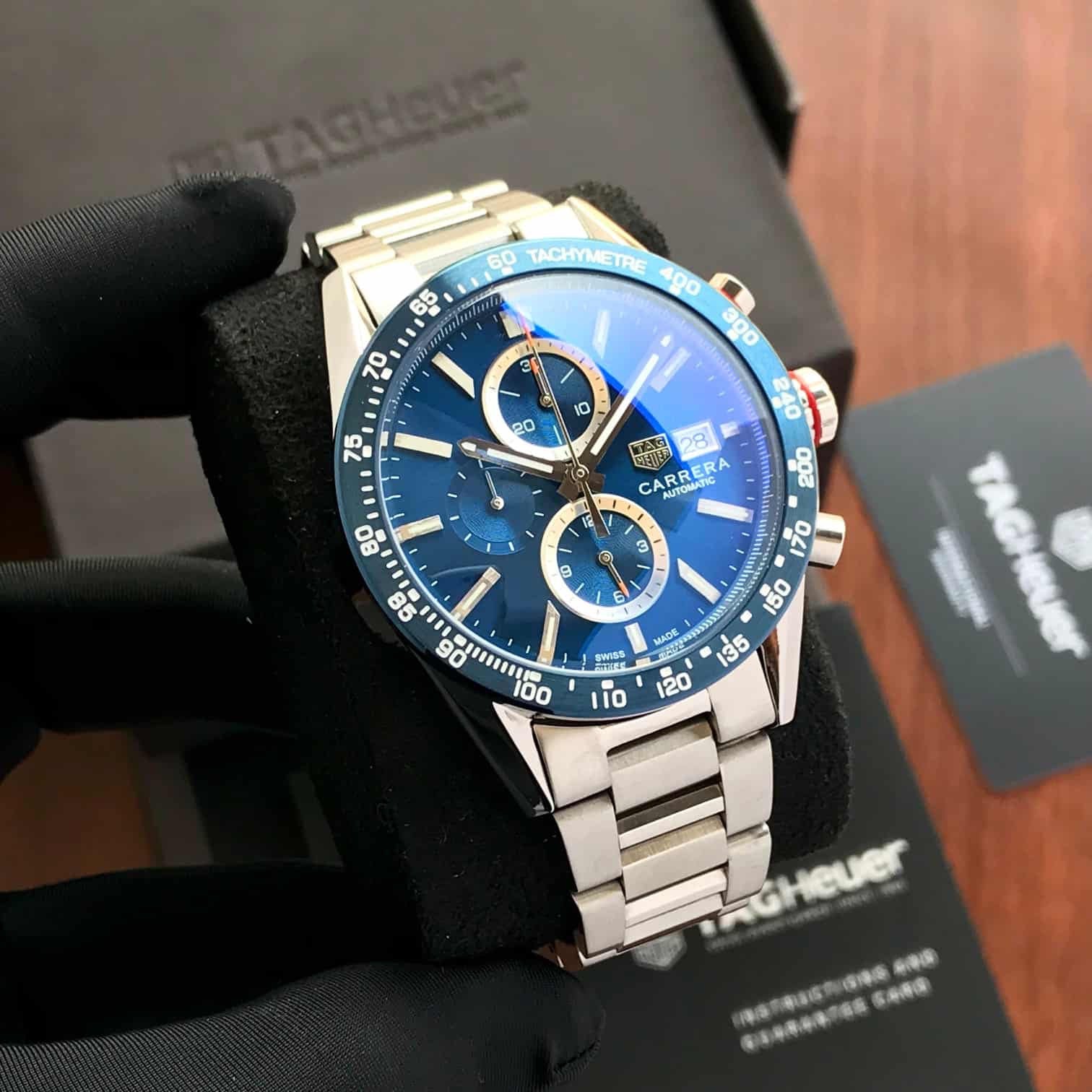 TAG HEUER CALIBAR 16 SILVER BLUE (JAPAN OG MACHINE)