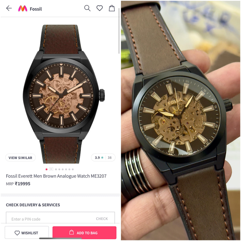 FOSSIL EVERETT BROWN (AUTOMATIC)